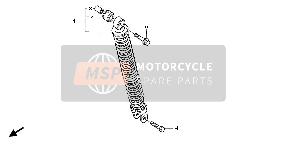 Honda NPS50 2006 FEDERBEIN HINTEN für ein 2006 Honda NPS50